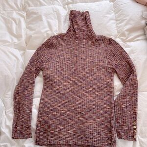Jaclyn Smith mock neck rib knit sweater NWOT